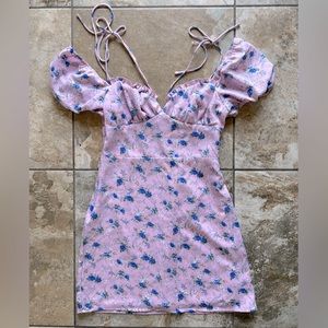 FL&L style dress lilac with dainty floral print medium